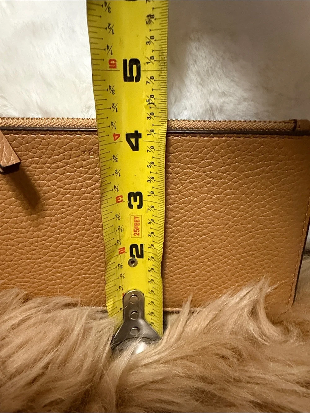 TORY BURCH PEBBLED LEATHER ZIP POUCH TAN NWOT